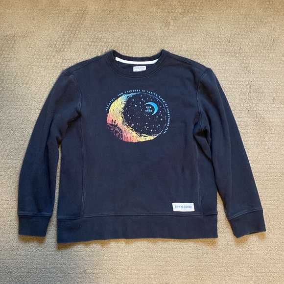 Life Is Good Sweaters - Life is Good fleece lined heavyweight crew sweatshirt